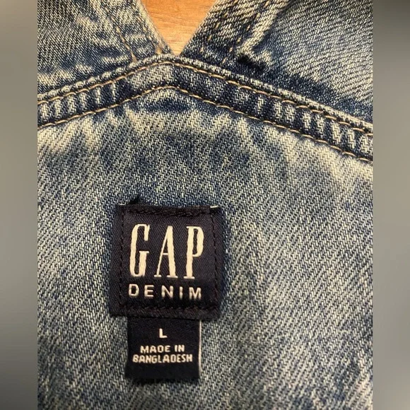 NWT GAP Light Blue Denim Overalls L - Picture 7 of 7